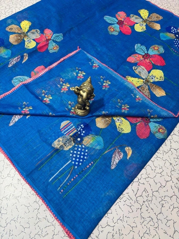 Deepa’s Vasthraalayam Premium Quality Pure Linen Cotton Saree