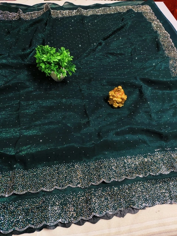 Deepa’s Vasthraalayam PremiQuality Fancy Stone Work  Space  Silk Saree