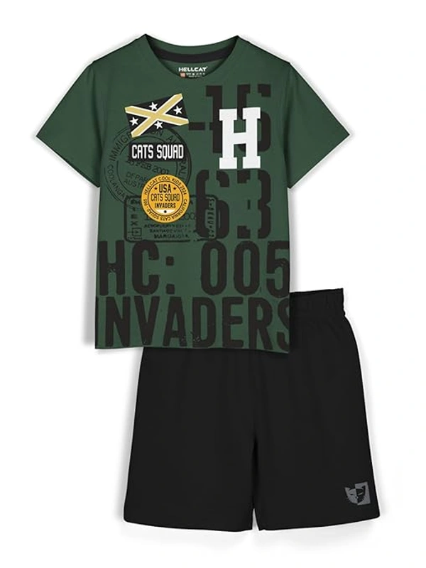 Deepa's Vasthraalayam Boys Dress Combo Set with Tshirts & Shorts