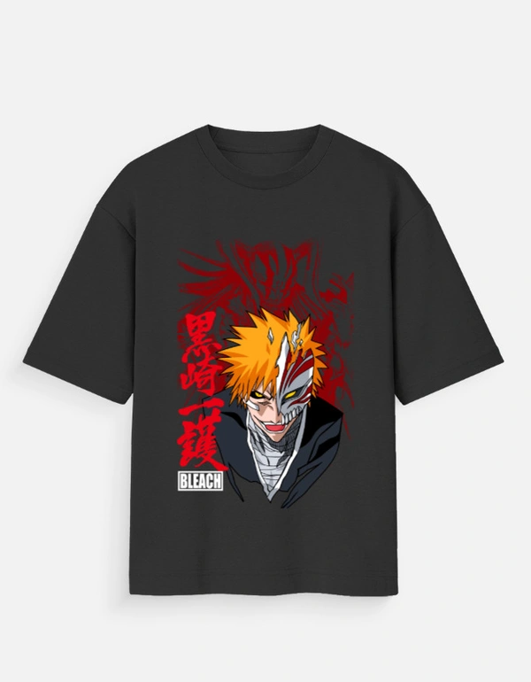 Deepa's Vasthraalayam Ichigo Kurosaki Oversized Tshirt (Premium)