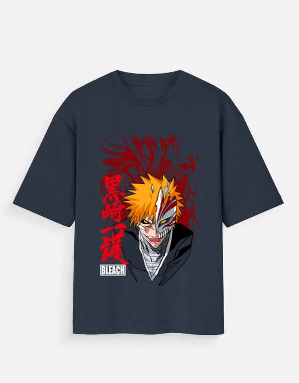 Deepa's Vasthraalayam Ichigo Kurosaki Oversized Tshirt (Premium)