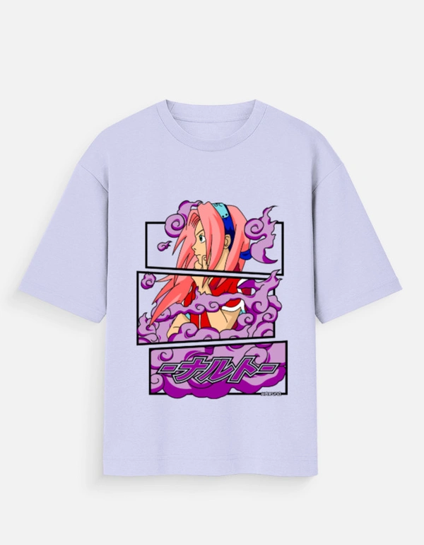Deepa's Vasthraalayam Sakura Haruno Oversized Tshirt (Premium)