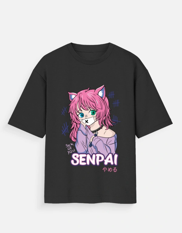 Deepa's Vasthraalayam Senpai Oversized Tshirt (Premium)