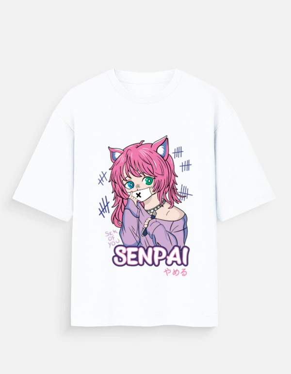 Deepa's Vasthraalayam Senpai Oversized Tshirt (Premium)