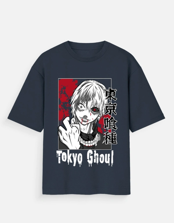 Deepa's Vasthraalayam Tokyo Ghoul Oversized Tshirt (Premium)
