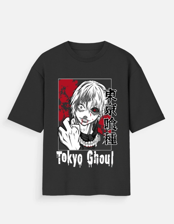 Deepa's Vasthraalayam Tokyo Ghoul Oversized Tshirt (Premium)