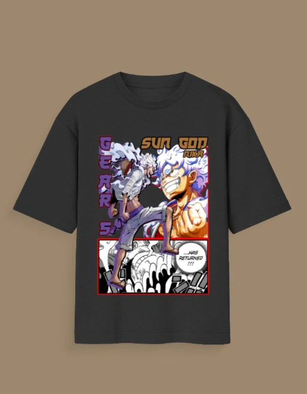 Sungod Gear 5  Anime Oversized Crew T-Shirt
