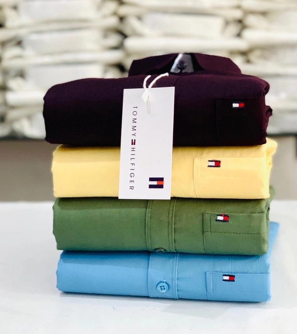 Tommy hilfiger Tommy plain Shirts For Men - 4 Pc Combo Stylish & Comfortable - M-38