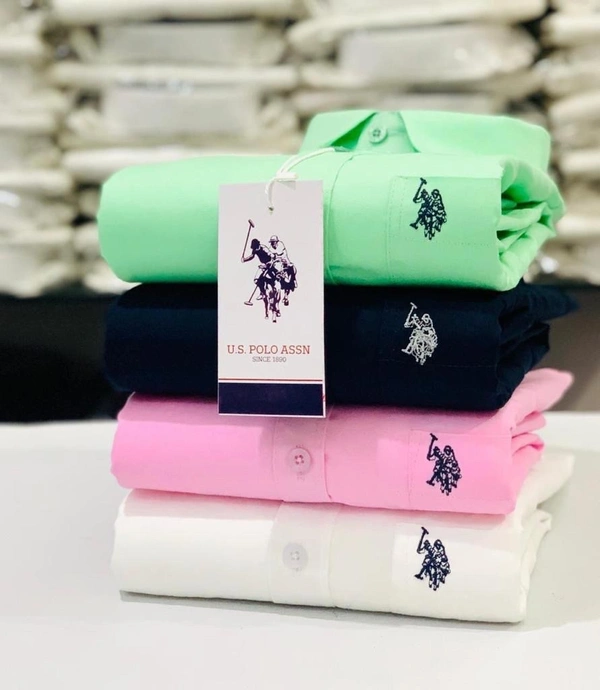 Us Polo plain Shirts For Men - 4 Pc Combo Stylish & Comfortable - L-40