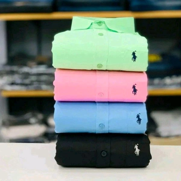 RL Polo Plain Shirts Combo Of 4pcs - L-40