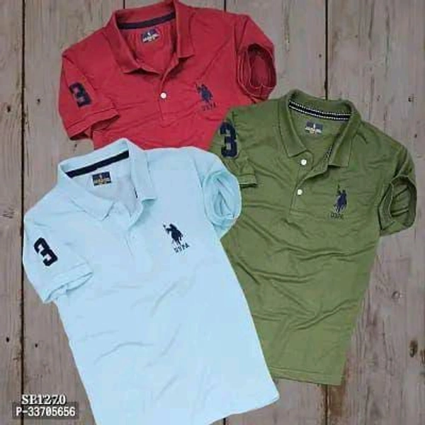 Uspolo Matty Tshirt Combo Of 3pcs - L-40