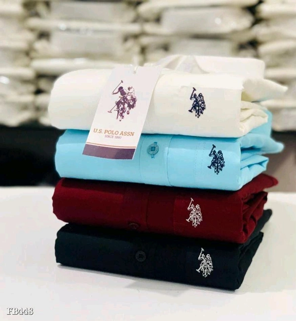 Us Polo Plain Shirts Combo Of 4pcs - XL-42