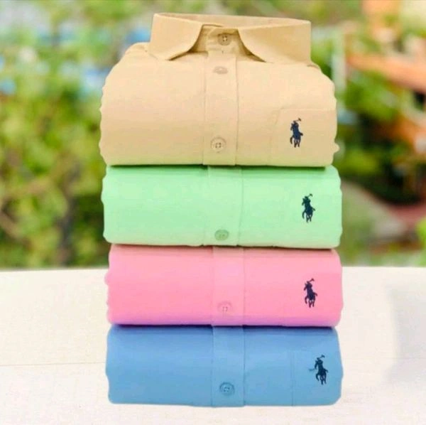 RL Polo Plain Shirts Combo Of 4pcs - L-40