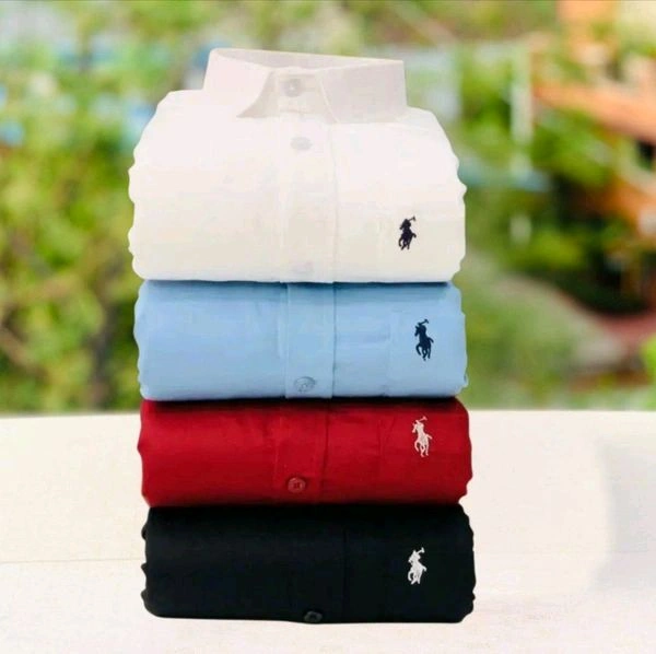 RL Polo Plain Shirts Combo Of 4pcs - L-40