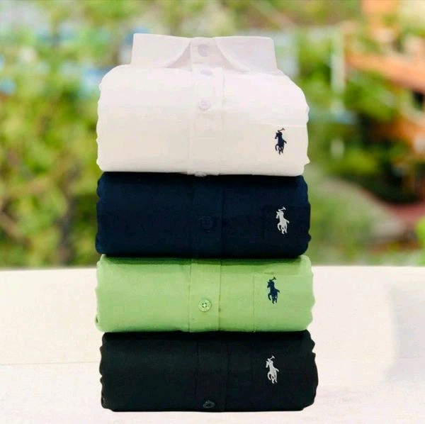 RL Polo Plain Shirts Combo Of 4pcs - S-36