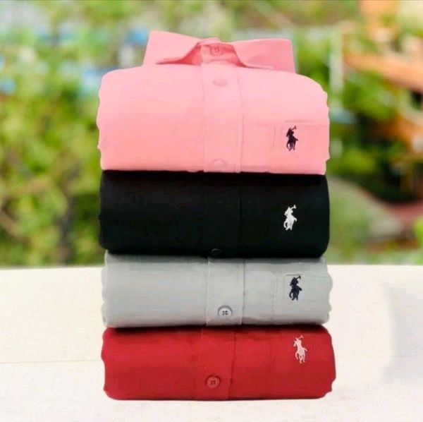 RL Polo Plain Shirts Combo Of 4pcs - XL-42