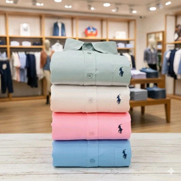 RL Polo Plain Shirts Combo Of 4pcs - L-40