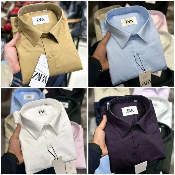 Zara Plain Shirts Combo Of 4pcs - XXL-44