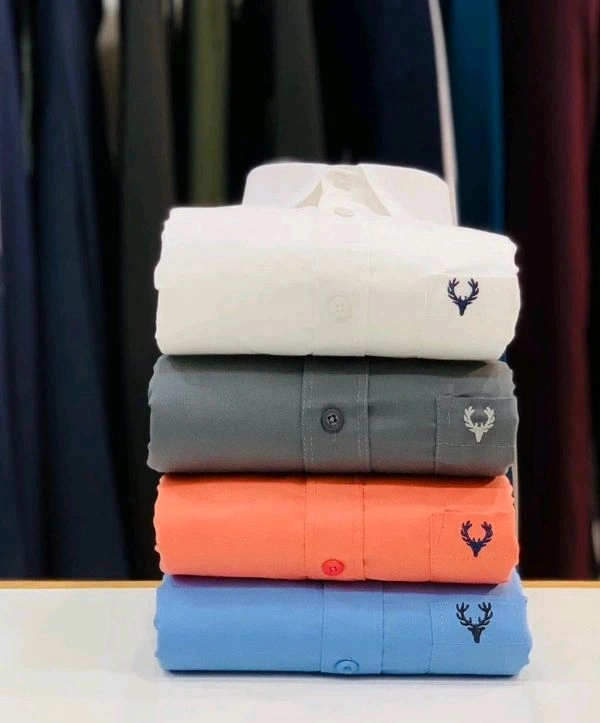 Plain Shirts Combo Of 4pcs - XXL-44