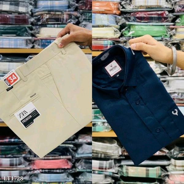Cotton Shirt And Pent Combo - XXL-36, XL-42