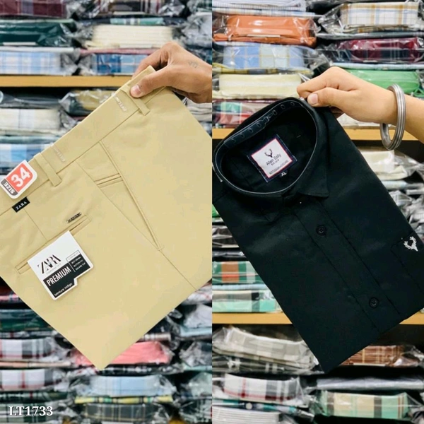 Cotton Shirt And Pent Combo - XL-34, XL-42