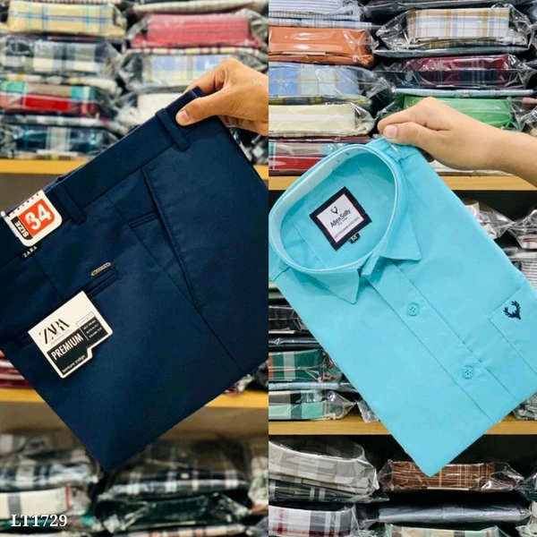 Cotton Shirt And Pent Combo - XL-42, 36