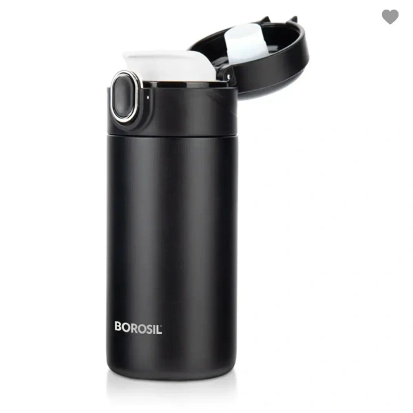 Borosil Traveller 300ml Stainless Steel Water Bottle Double Wall Insulated