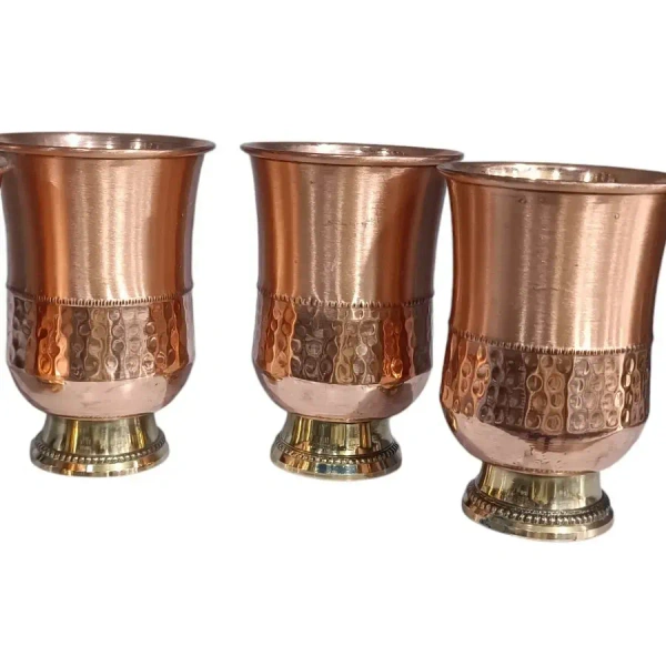 Copper Designer Glass Set Of 4