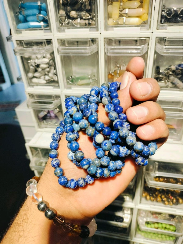 Lapis Lazuli 8 Mm Bracelets  - Blue, 8 Mm