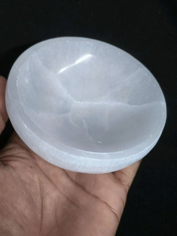 Selenite Crystal Bowl 4 Inch  - White, 4 Inch
