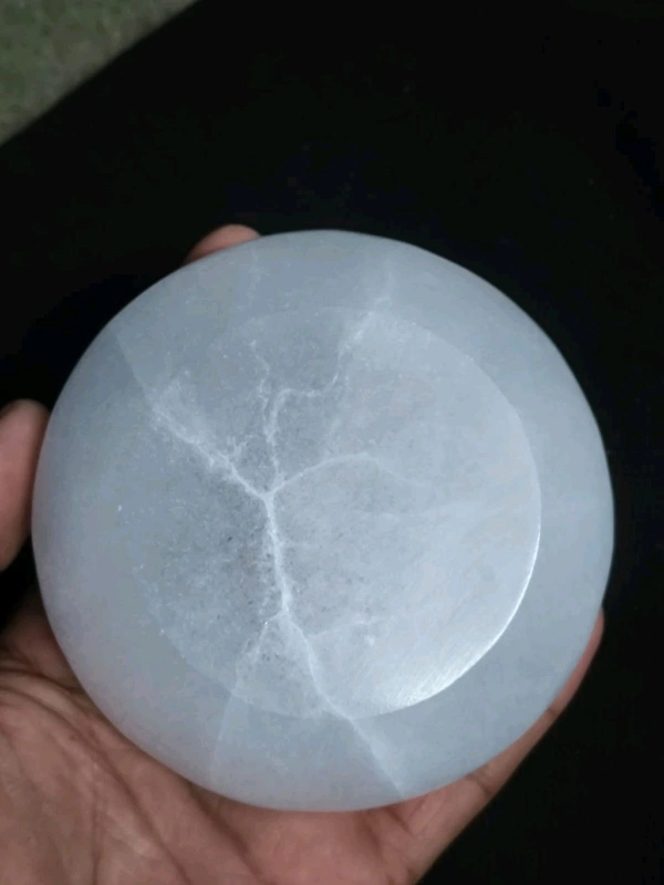 Selenite Crystal Bowl 4 Inch  - White, 4 Inch
