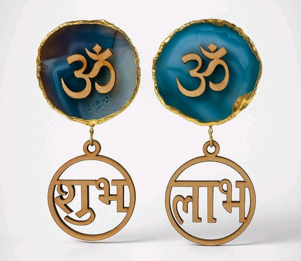 Agate Shubh Labh  - Wild Watermelon, 3 Inch