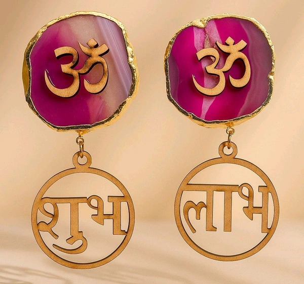 Agate Shubh Labh  - Wild Watermelon, 3 Inch