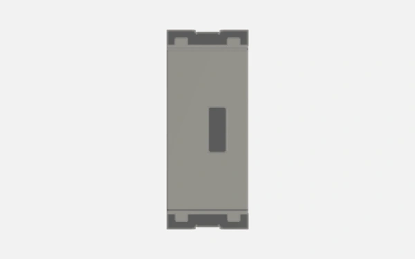 Norisys Cube Series  C Type USB Charger Socket Outlet-2.1 Amps-1M Quartz Gray - Grey