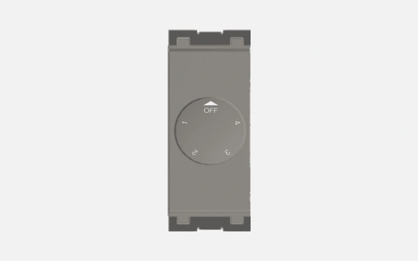 Norisys Cube Series Fan Regulator Single Module for 80W Fan-Step Type-1M Quartz Gray - Grey