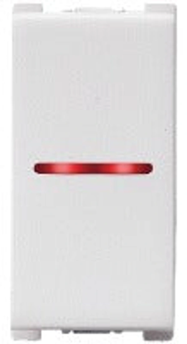 Panasonic Vision 16A 1 Way Switch with Indicator White | Heavy-Duty Modular Switch - White