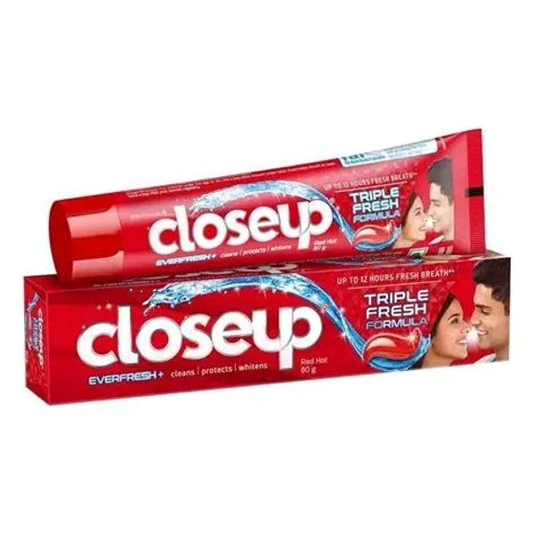Closeup Red Gel Toothpaste 