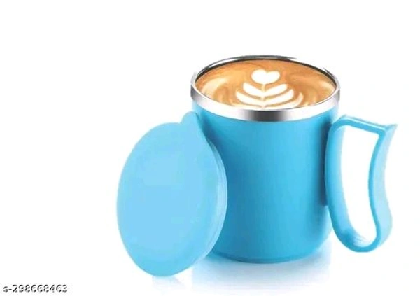 Unbreakable Tea & Coffee Plastic Milk Mug with Lid Style 