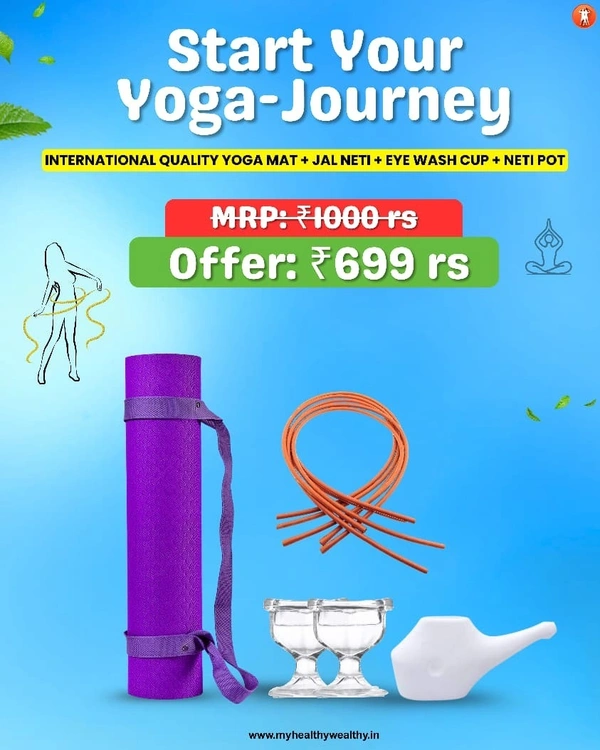 Complete Yoga Starter Kit – Premium Mat + Jal Neti Set
