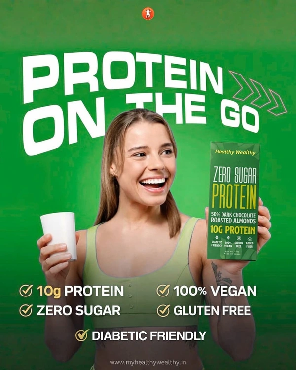 Zero Sugar Protein Dark Chocolate (50% Dark Chocolate with Roasted Almonds | 10g Protein) - Pack of 4