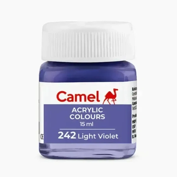 Camel Fabric Colour ( 242 Light Violet ) 15 ml 10 pieces