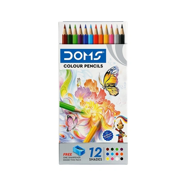 DOMS Colour Pencil 12 sets ( No Sales below Minimum 5 Box's )