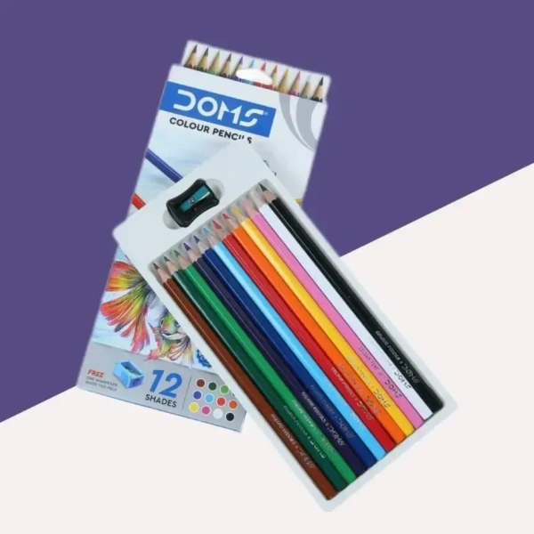 DOMS Colour Pencil 12 sets ( No Sales below Minimum 5 Box's )