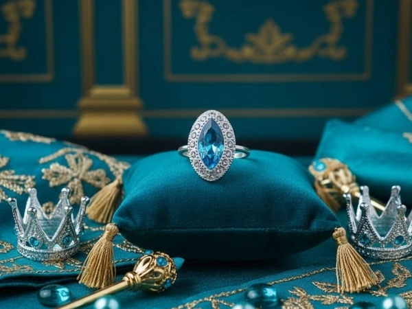 PREMIUM CYAN-SOLITAIRED SILVER BICHHIYA