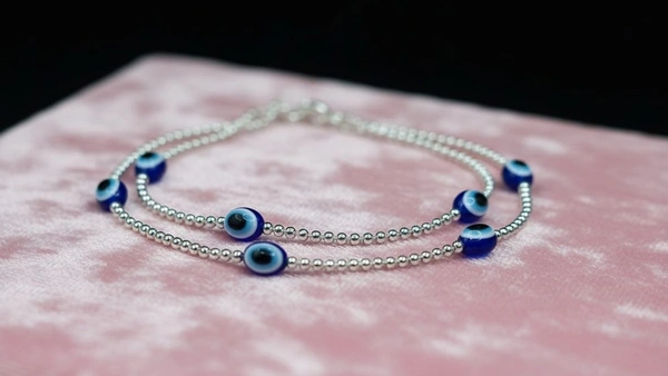 SILVER EVIL EYE BEAD PAYAL