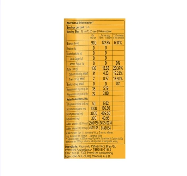 King's Rice Bran Oil - 840 g