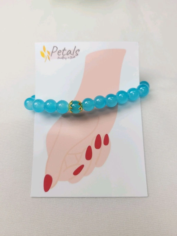 Flower Caps Beads Bracelet Plain Colors (You will Be contacted for beads color Customization)