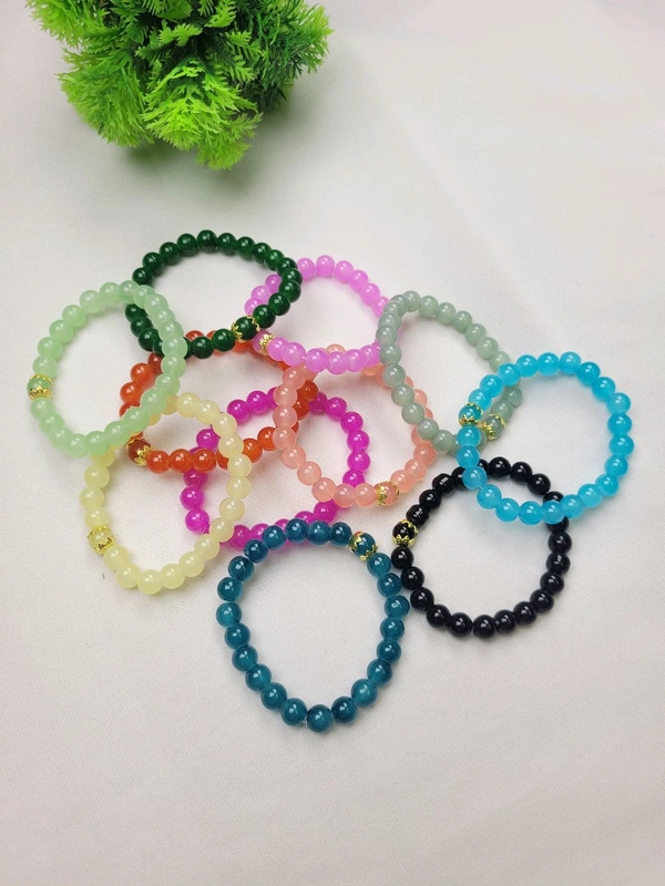Flower Caps Beads Bracelet Plain Colors (You will Be contacted for beads color Customization)