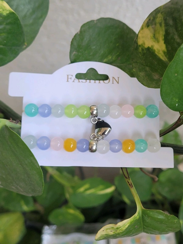 Magnetic Heart Charm Bracelet 1 Set (2 Individual Pcs)