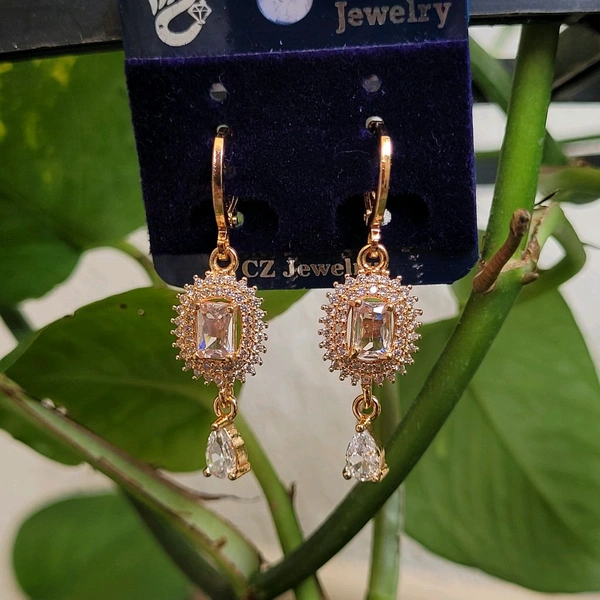 Premium Quality Rose Gold Ear Hanging Hoop Model - PDC023